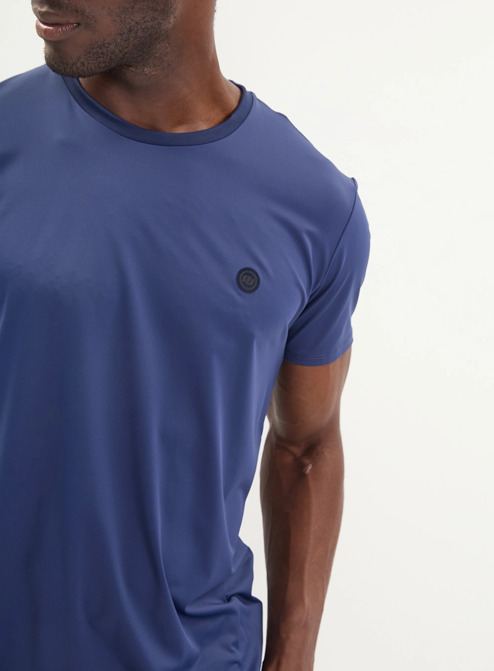 Camiseta Masculina Slim Fitness Azul