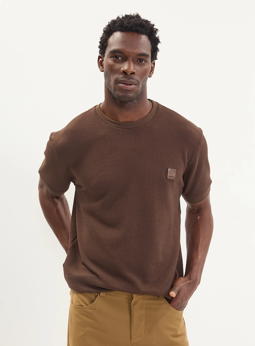 Camiseta Masculina Regular Ajustada Texturizadas
