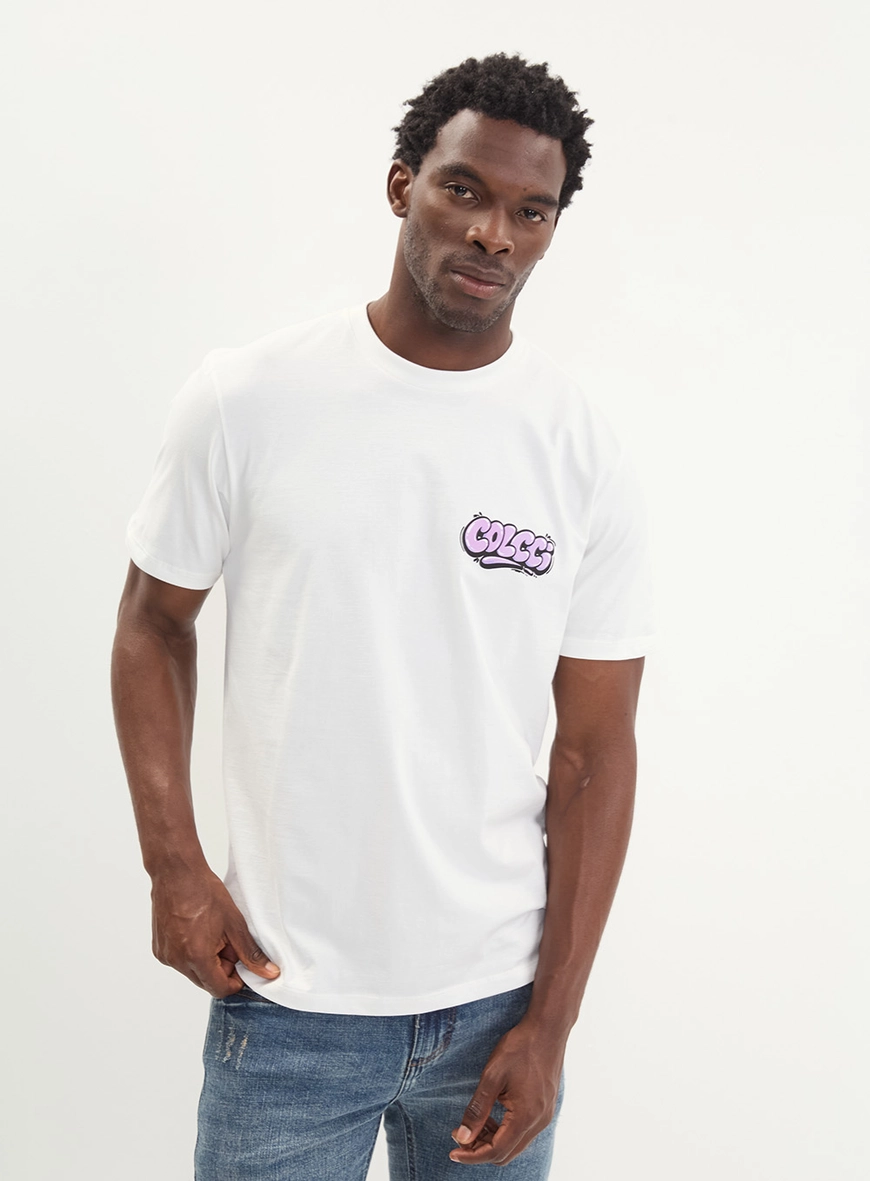 Camiseta Masculina New Slim Básica Detalhe Costas