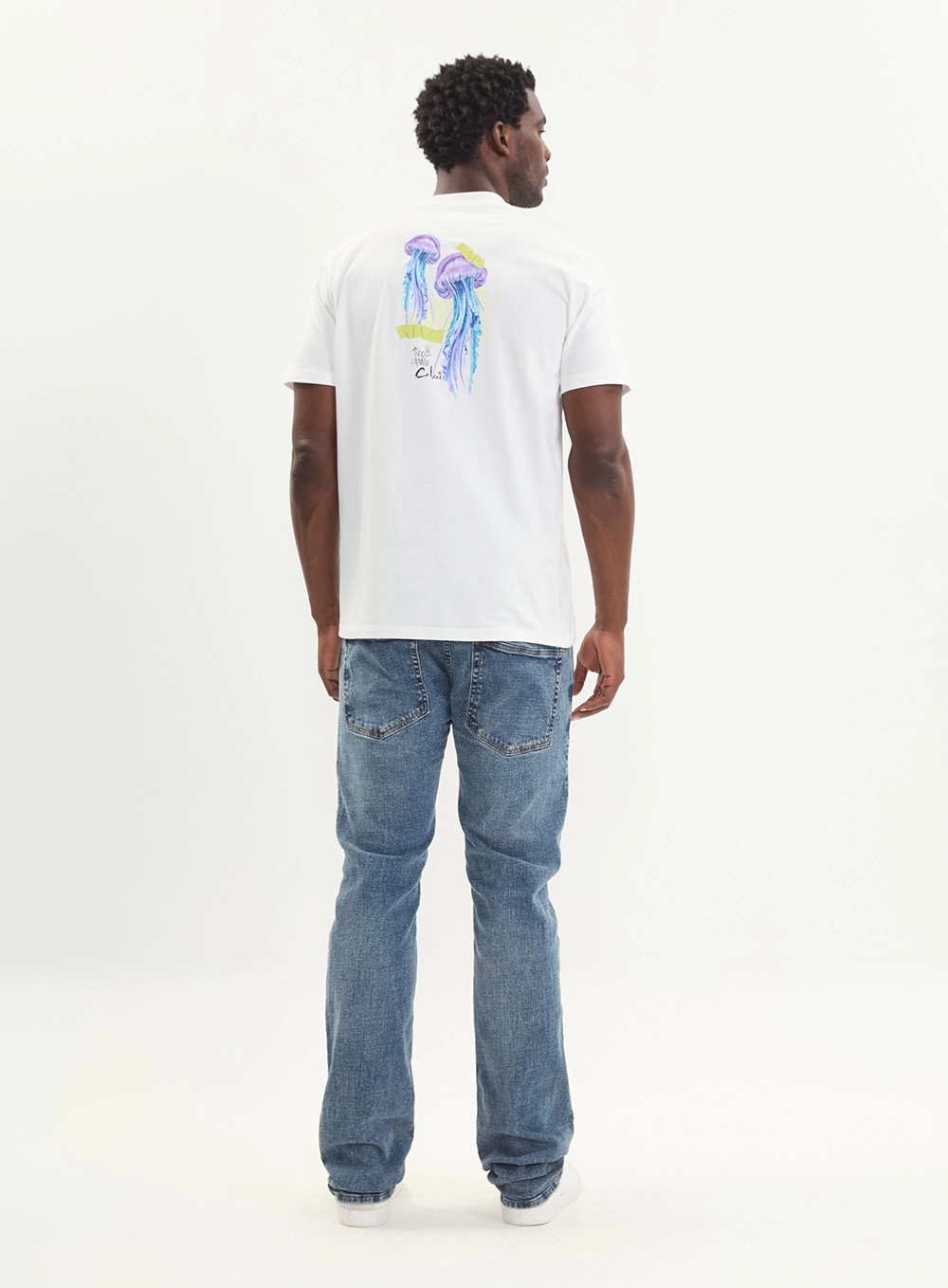 Camiseta Masculina New Slim Básica Detalhe Costas Off Shell