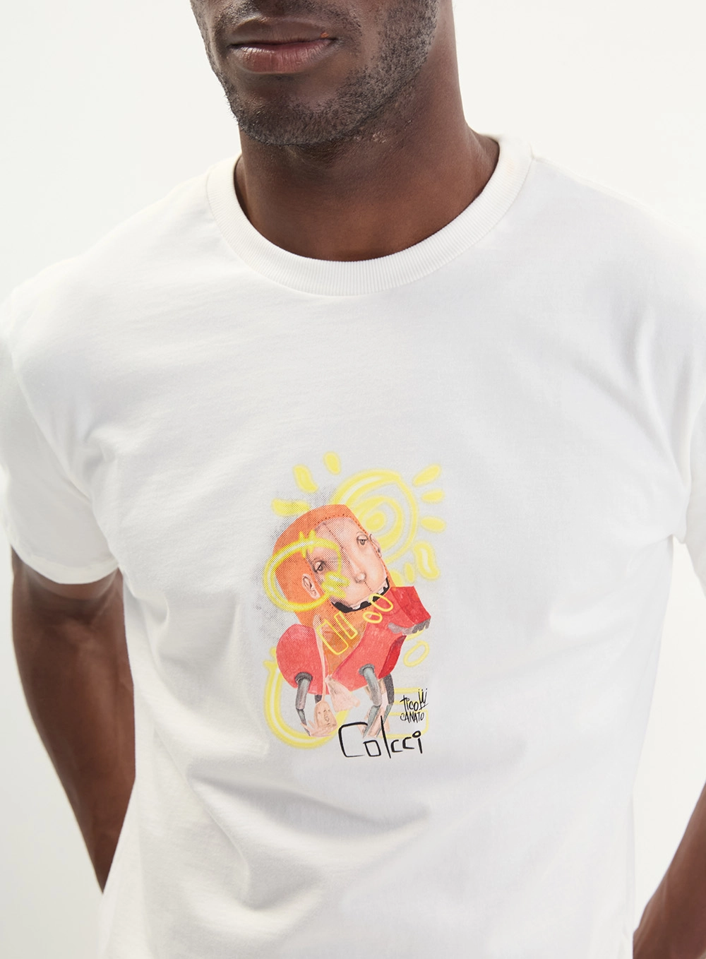 Camiseta Masculina New Slim Estampada Off Shell