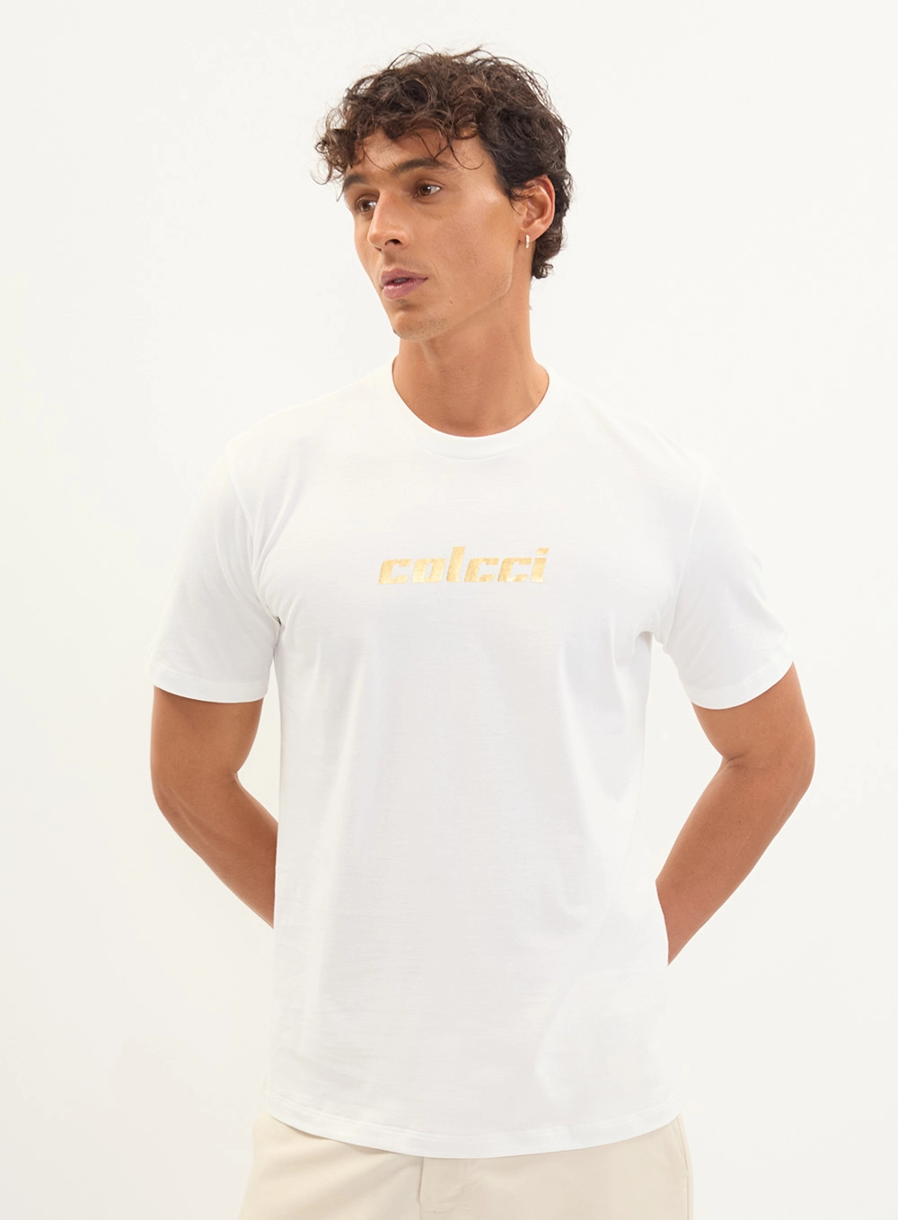Camiseta Masculina New Slim Básica Estampada Off Shell