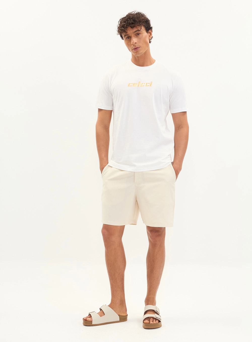 Camiseta Masculina New Slim Básica Estampada Off Shell