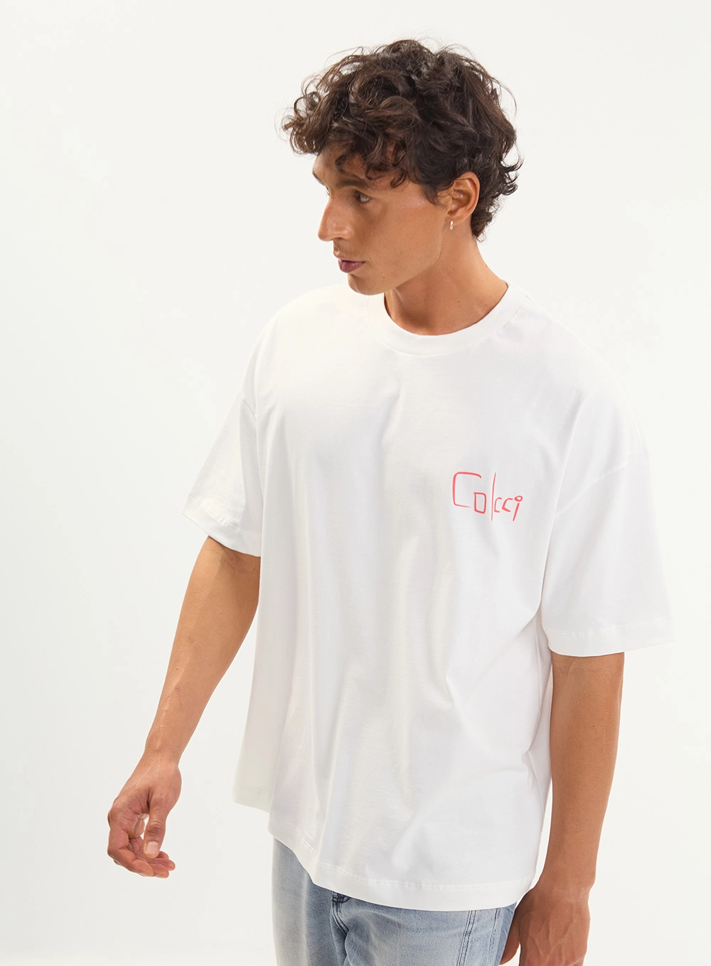 Camiseta Masculina New Box Ampla Estampa Costas Off Shell