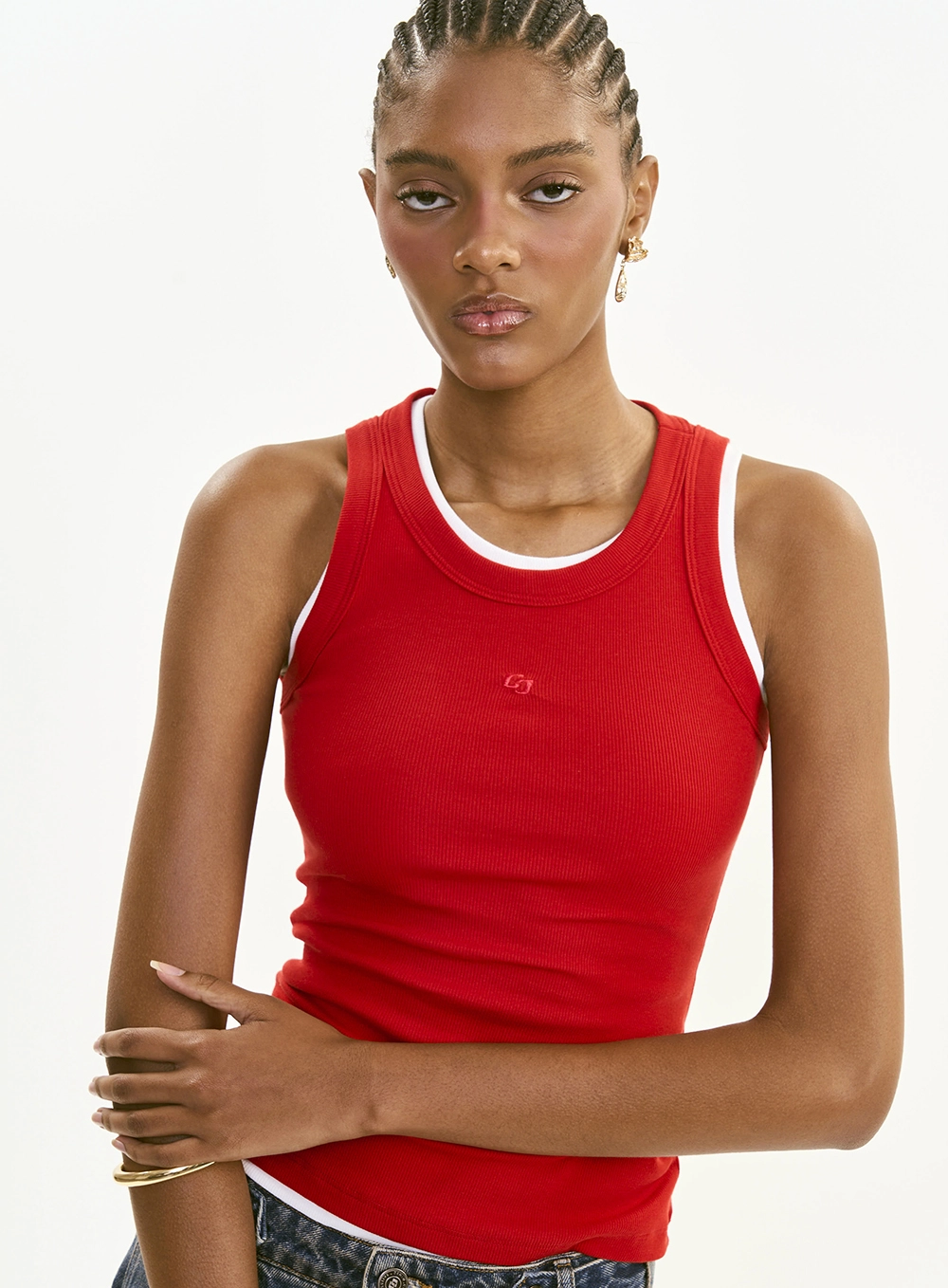Regata Feminina Small Canelada Com Pack 2 Peças Vermelho