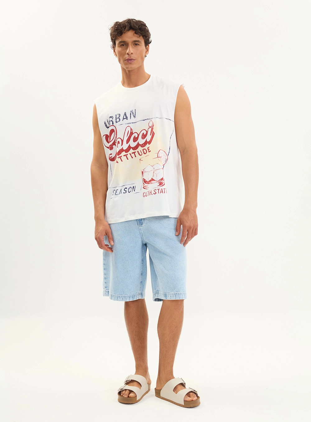 Regata Masculina Box Estampada Off Shell