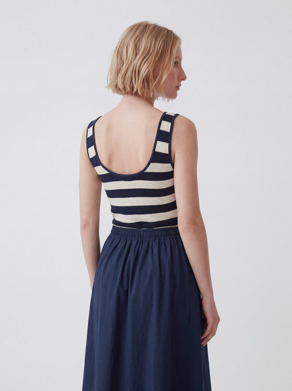 Vestido Midi Comfort Detalhe Listrado Estampados 4