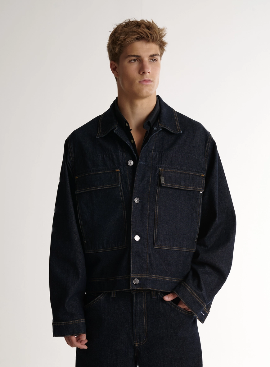 Jaqueta Masculina Oversized Com Bolsos