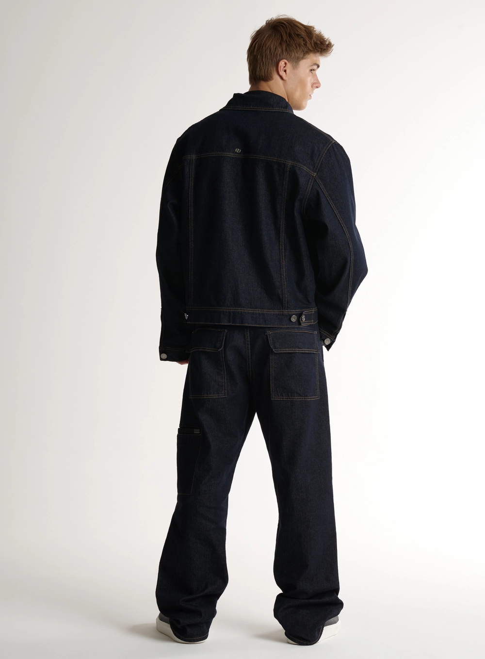 Jaqueta Masculina Oversized Com Bolsos Índigo