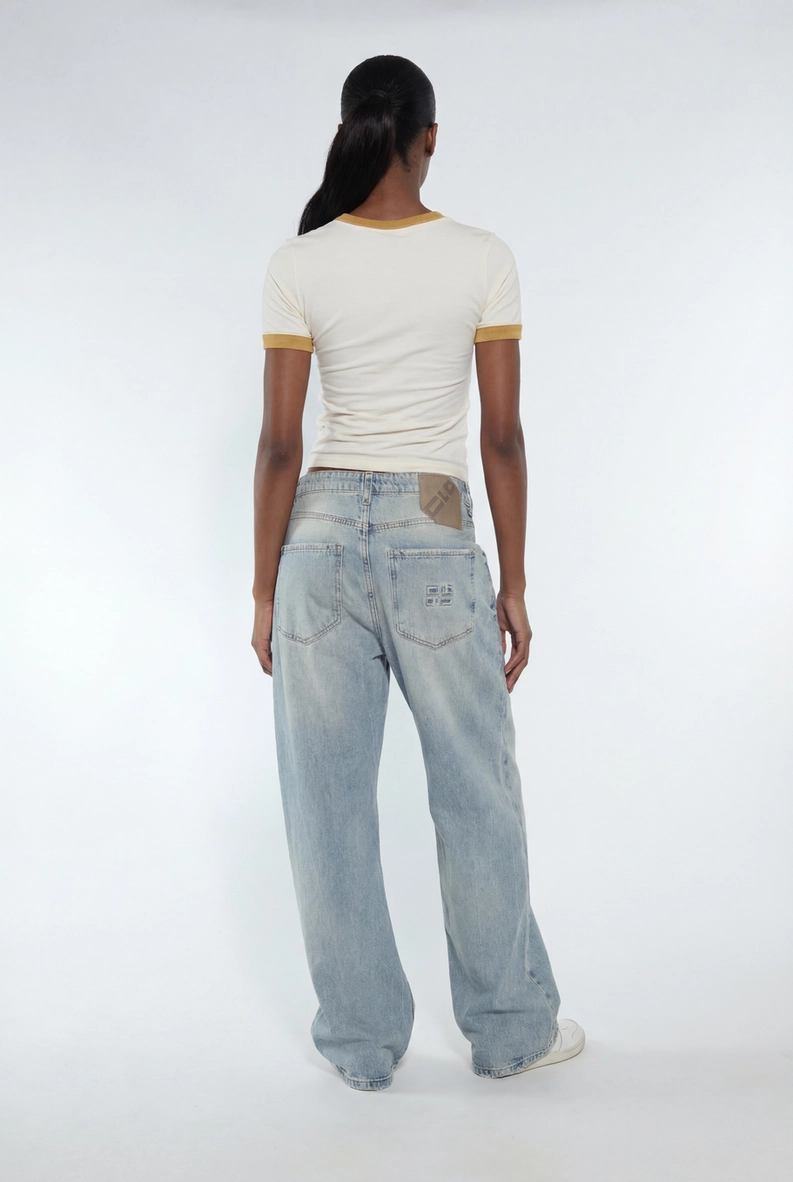 Camiseta Baby Look Manga Curta Estampada Puro Suco AMARELO 4
