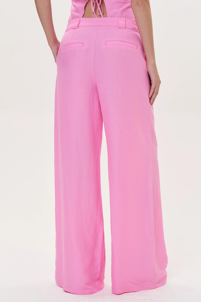 Calça Feminina Alfaiataria - Reta Rosa Gracioso 3