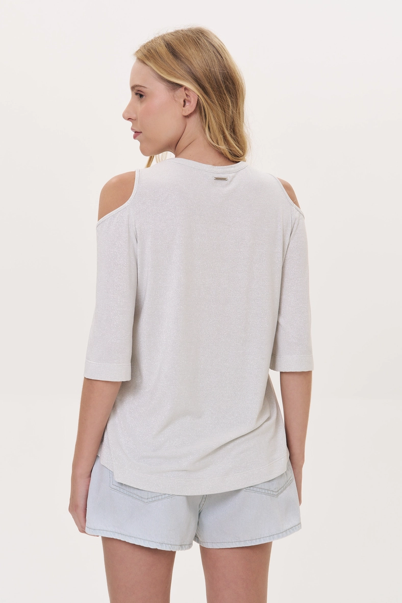 Blusa Feminina Oversized Com Detalhe Cut-out Branco 3