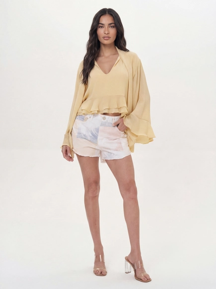 Blusa Feminina Fluida Com Amarração