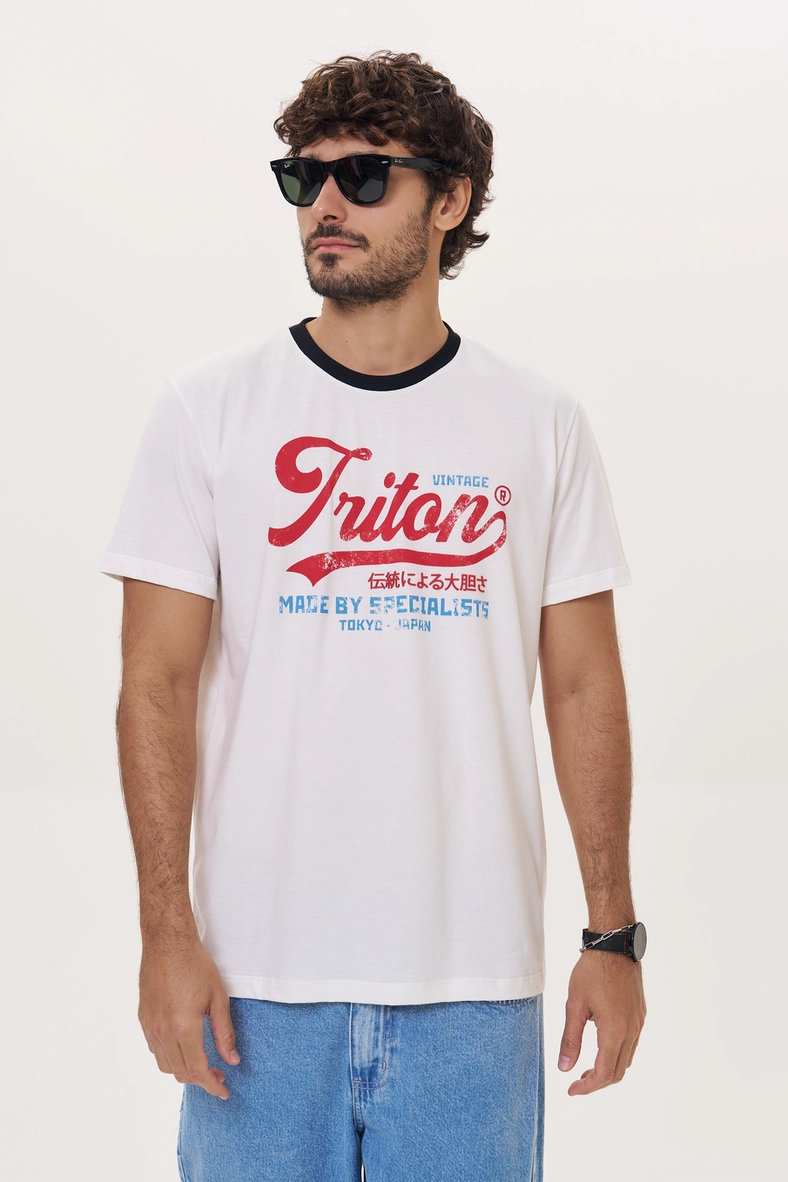 Camiseta Masculina Com Estampa Frontal - New Off Shell 2