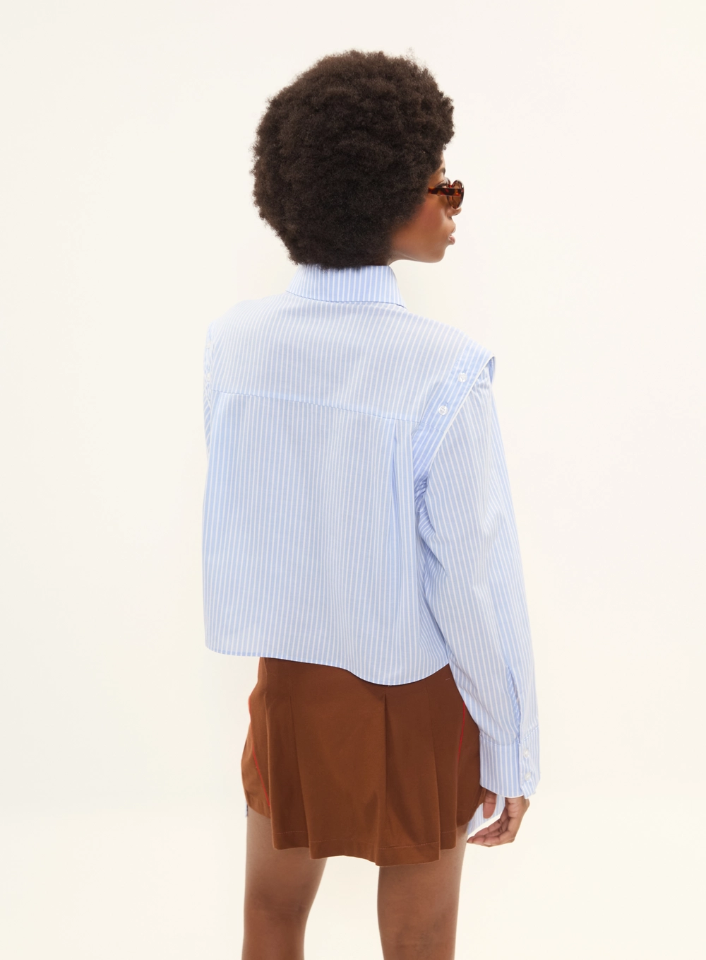 Camisa Alfaiataria Feminina Manga Longa Listrada Estampados 2