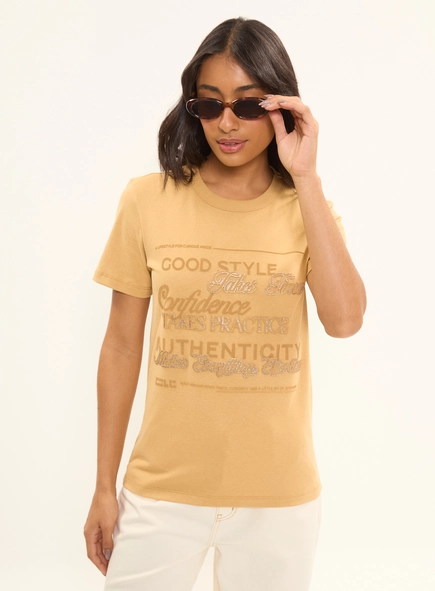 Camiseta Feminina Regular Estampa Authentic