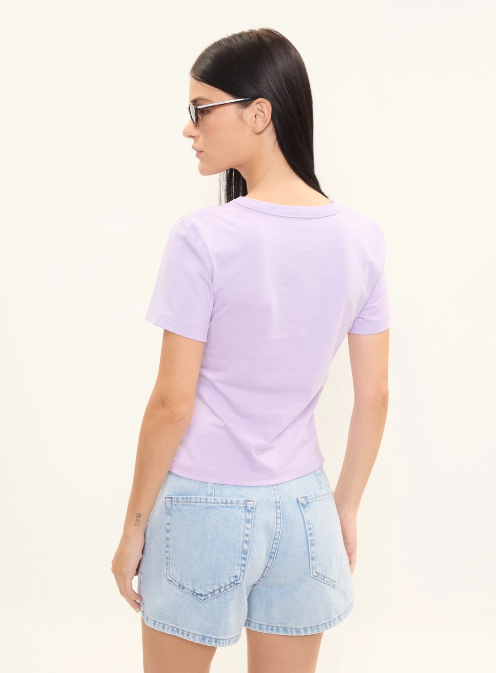 Camiseta Feminina Slim Estampada Roxo 2