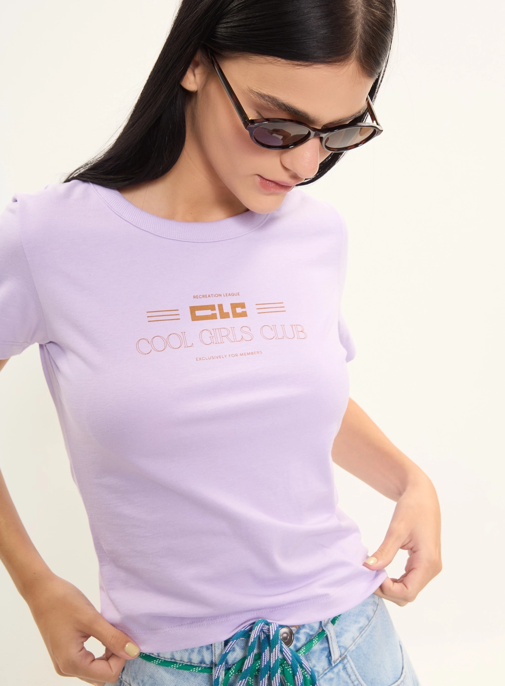 Camiseta Feminina Slim Estampada Roxo 3