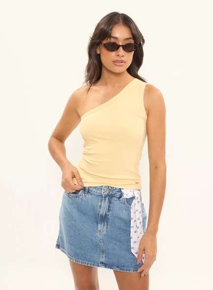 Blusa Canelada Small Um Ombro Só