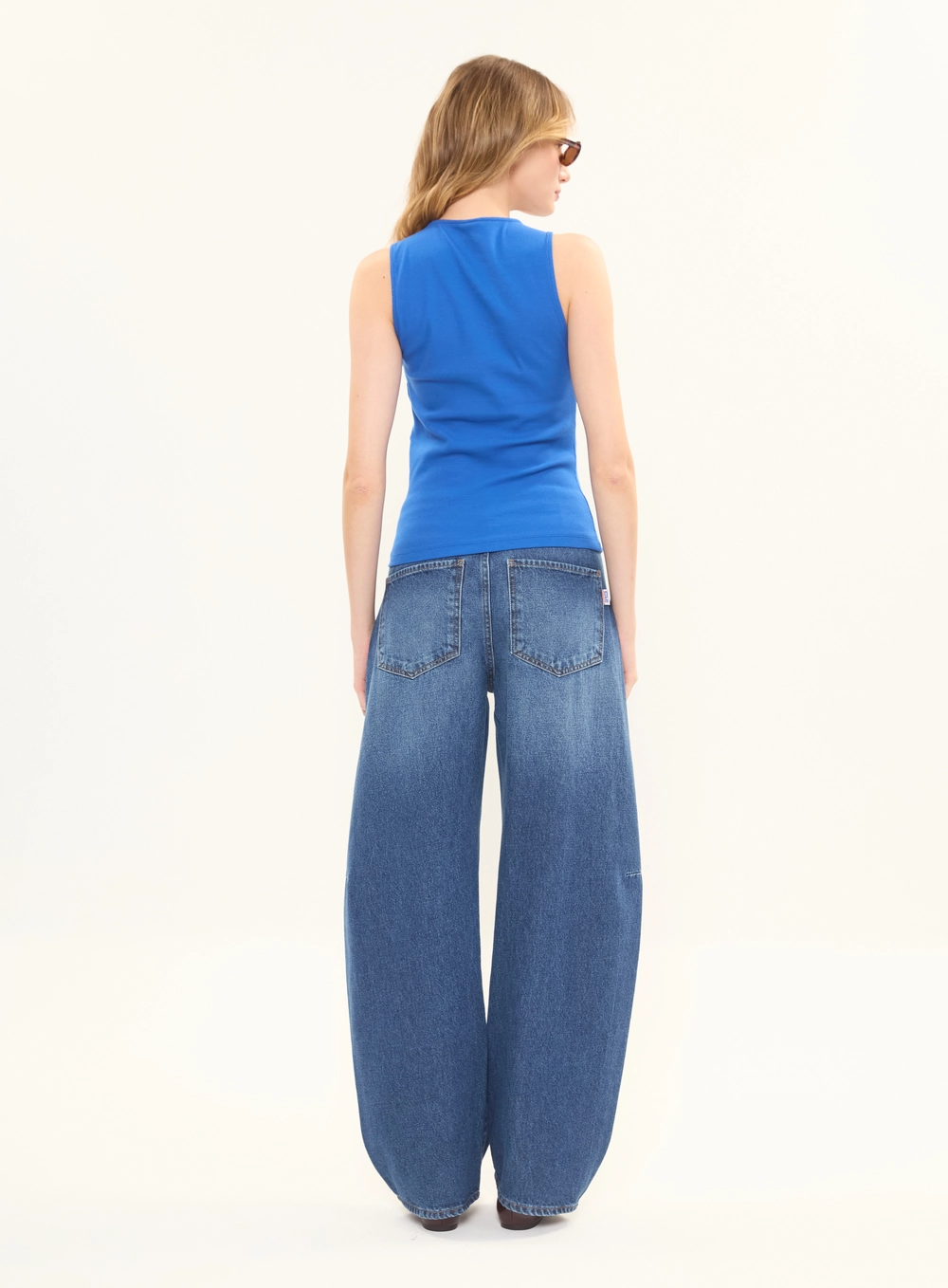 Blusa Slim Canelasda Com Detalhe Botões Azul 4